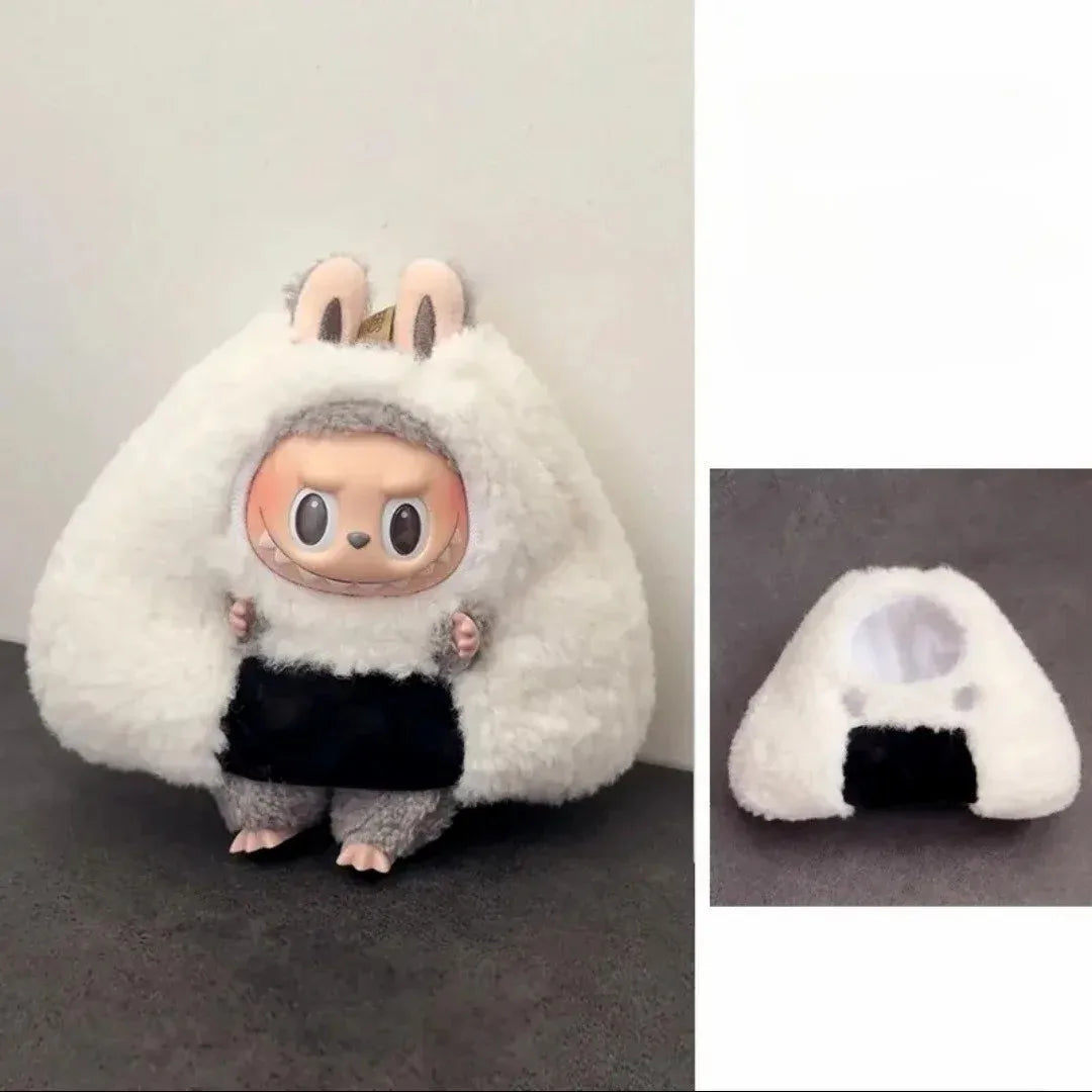 Cute Milk Doll Clothes for Labubu Handmade Clothing 17Cm Doll Accessories for Labubu V1 V3 Dress Up