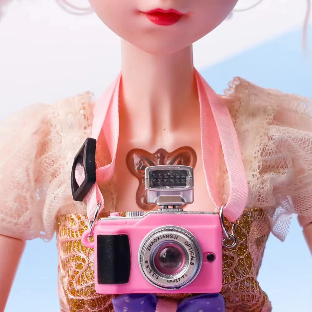 For 15-17Cm Labubu Doll Shoes Glasses Camera Labubu and 10Cm Cotton Doll Water Glasses Outfit Accessories