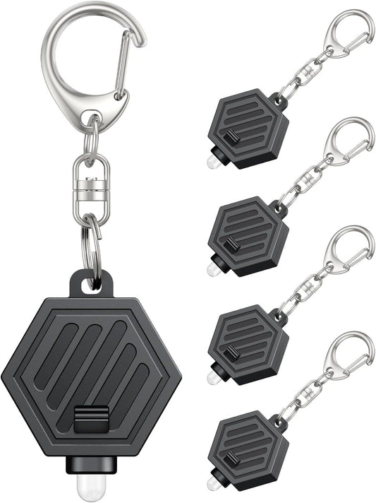 5 Pack LED Keychain Flashlight Mini LED Keychain Light 12 Lumen Portable Ultra Bright Battery Powered Key Ring Torch for Outdoor Camping Party Hiking and Emergency Lighting