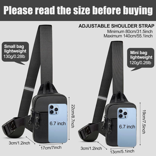 Mini Sling Bag Men Small Crossbody Bag Women Fanny Packs Casual Personal Pocket Bag Backpack Phone Chest Bag