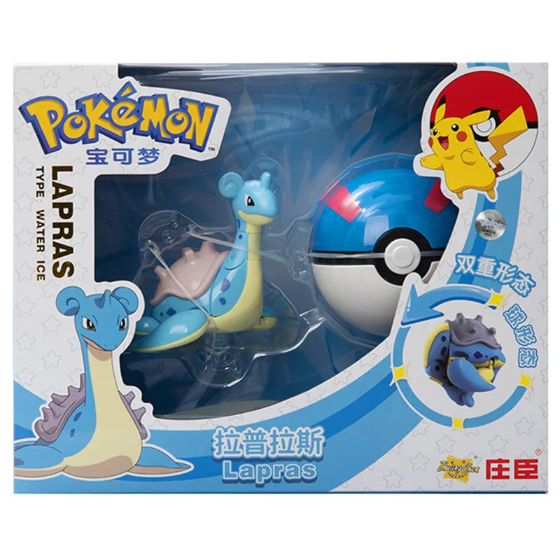 About Pokemon Anime Figure Charizard Pikachu Gyarados Pocket Monster Figure Pokeball Action Deformation Toy Model Children Gift
