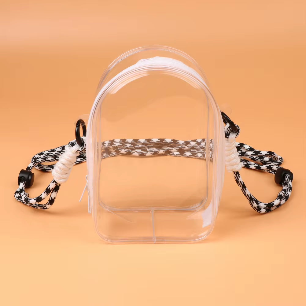 Labubu Sitting Party Cotton Doll Shoulder Bag - Stylish PVC Storage & Dustproof Walk Bag (15cm)