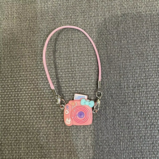 Mini DIY Camera Dress up Plush Toy for 17Cm Labubu Doll Accessories Dollhouse Hanging Neck Accessories Dollhouse Pendant