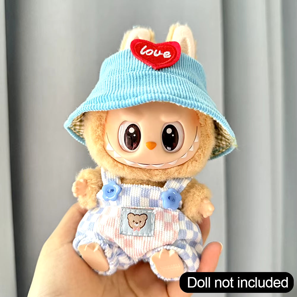 For 17Cm Labubu Out Fit Clothes Time to Chill Doll Clothes for Labubu II Doll Cute Clothes