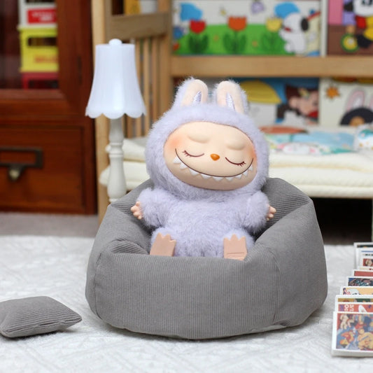 Labubu Doll Sofa for V1 V2 V3 Plush Doll Lazy Sofa DIY Clothing Accessories Soft Sofa Bed Children'S Toys Birthday Gift