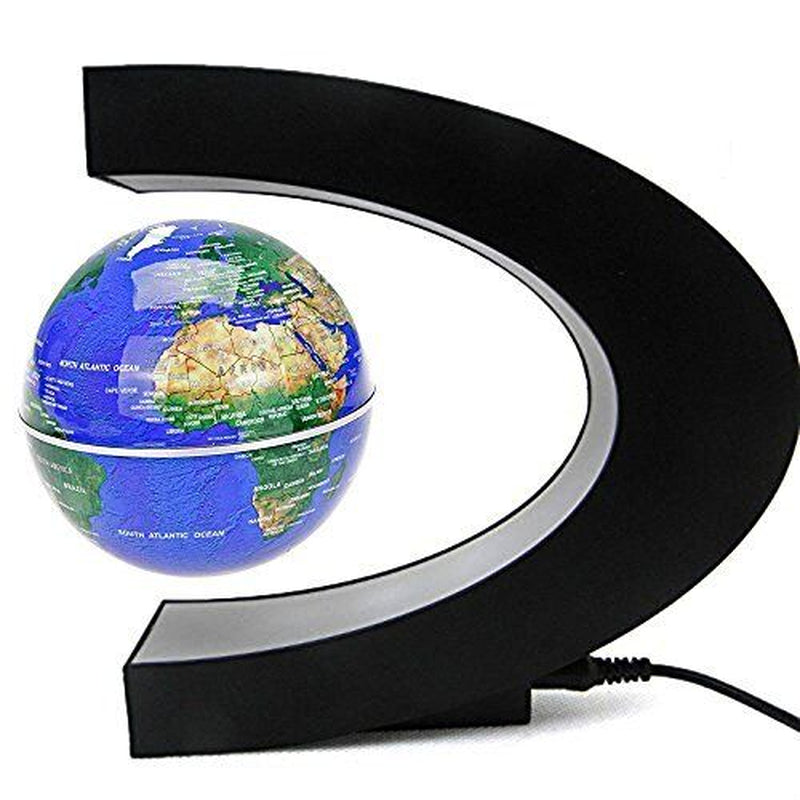 Estefanlo Floating Globe with LED Lights C Shape Magnetic Assorted Colors