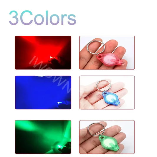 Mini LED Keychain Lights UV Flashlight UV Light Pocket-Sized Emergency Light Mini Torch Black Light Keychain Flashlights
