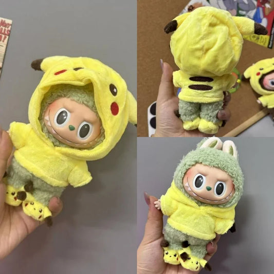 Labubu Doll Clothes 17Cm Baby Clothes Suit Cartoon Labubu Vinyl Doll Kpop Idol Doll Clothing Accessories No Doll