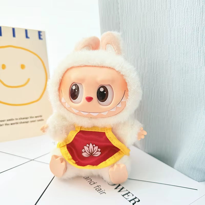 Clothes for Labubu 17Cm II Idol Dolls Sitting Party the Monster Outfit Accessories Clothing DIY Gift Nezha Qiankun Circle