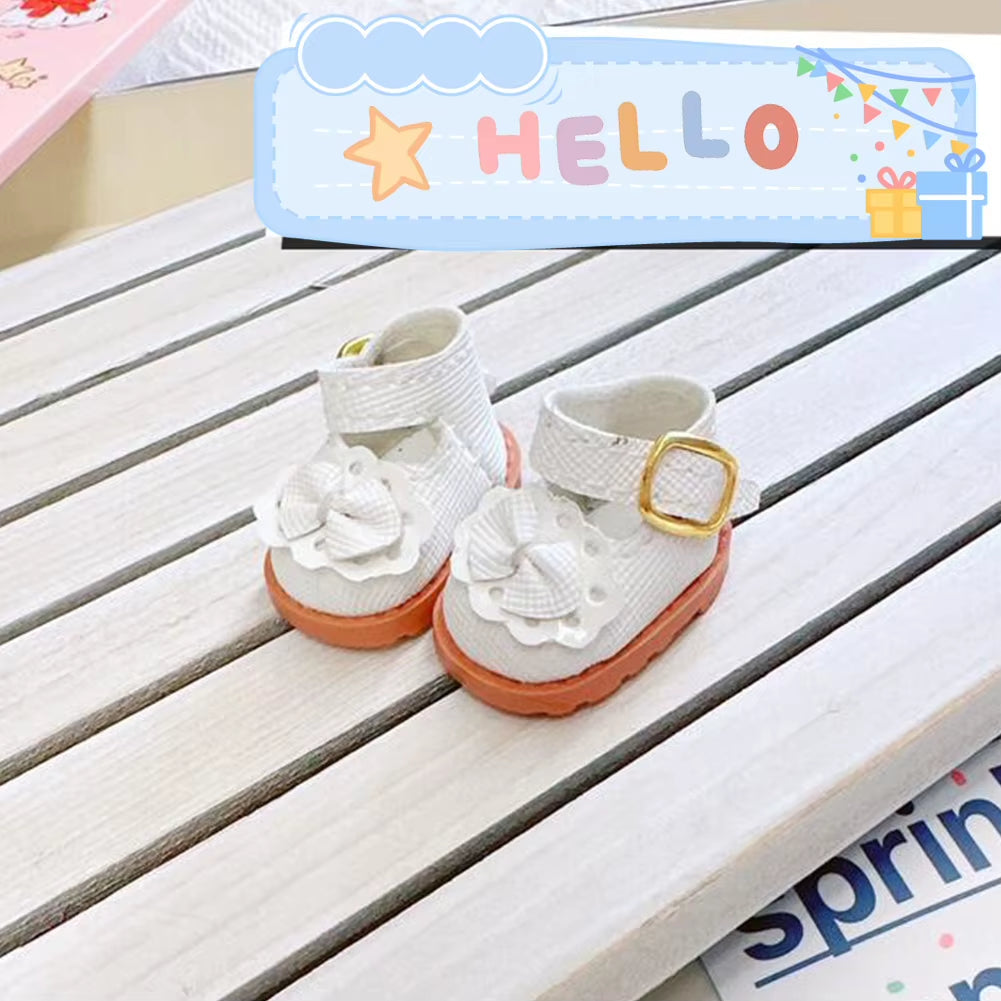 For Labubu Doll’s Shoes 4X1.8Cm Multiple Styles DIY for Labubu Doll Leather Cloth Shoes Replacement Dolls Accessories