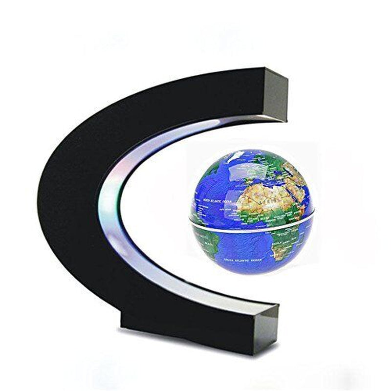 Estefanlo Floating Globe with LED Lights C Shape Magnetic Assorted Colors