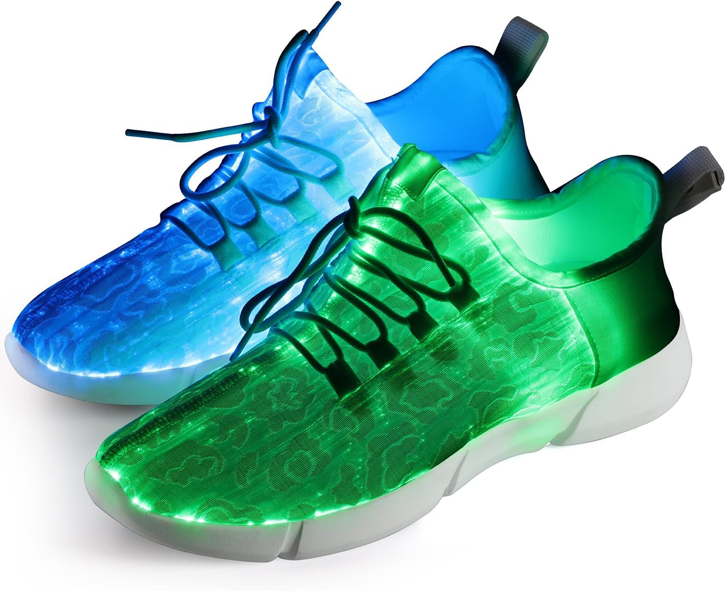 Light up Shoes,Fiber Optic LED Shoes for Women Men USB Charging Dancing LED Sneakers Flashing Shoes Glowing Luminous Trainers for Festivals,Christmas,Halloween and Parties White