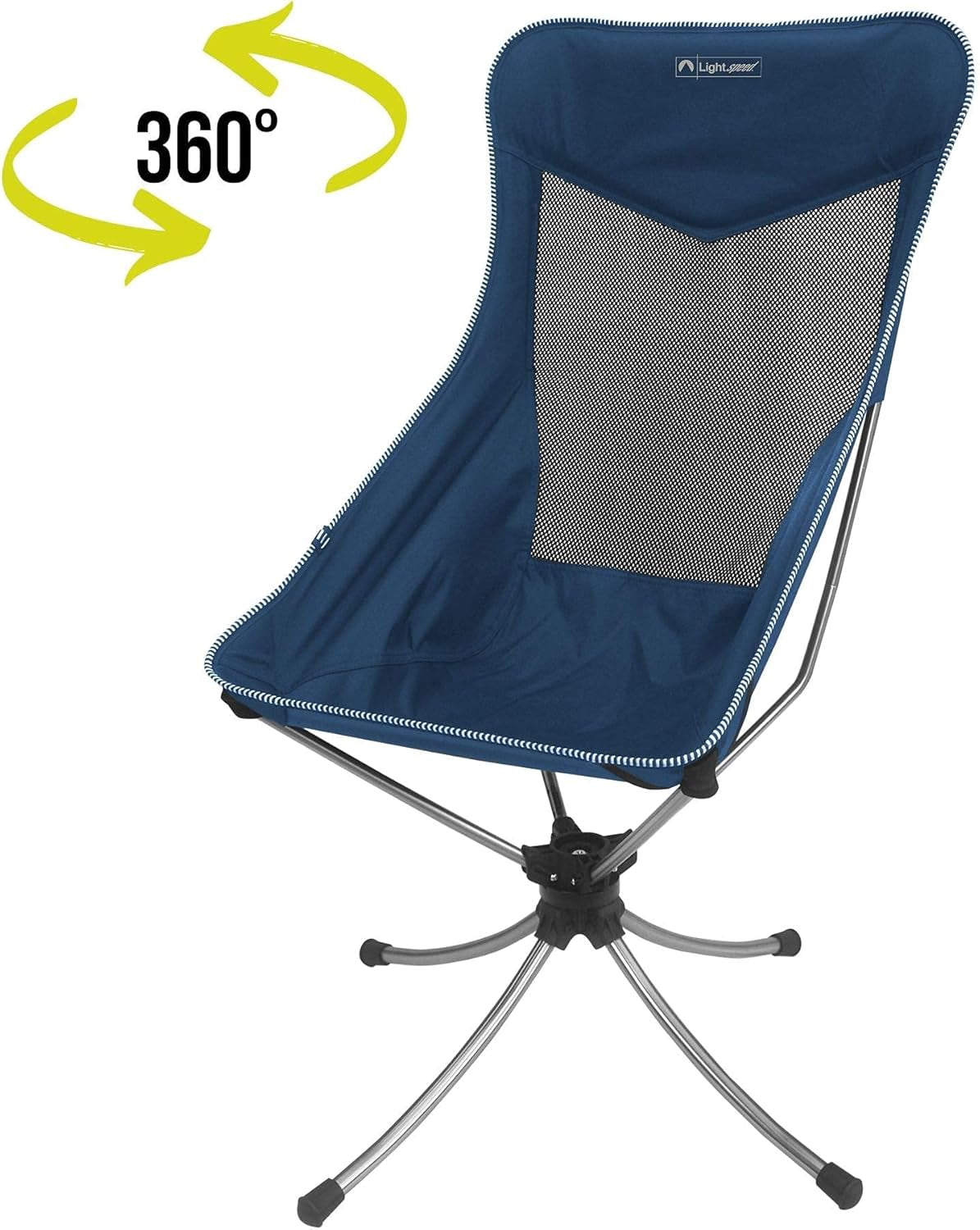 Outdoors Silent Swivel Lightweight Camping Chair | Foldable Compact 360 Degree Chair