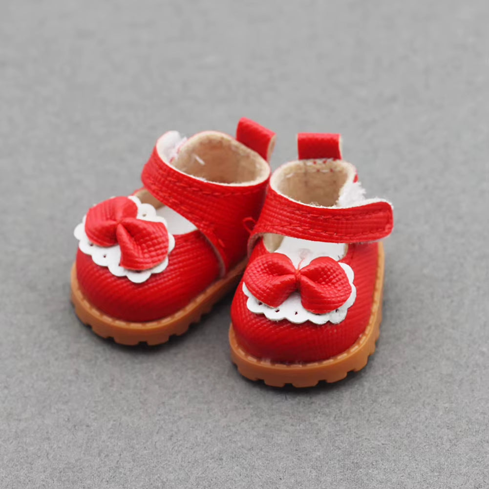 For Labubu Doll’s Shoes 4X1.8Cm Multiple Styles DIY for Labubu Doll Leather Cloth Shoes Replacement Dolls Accessories