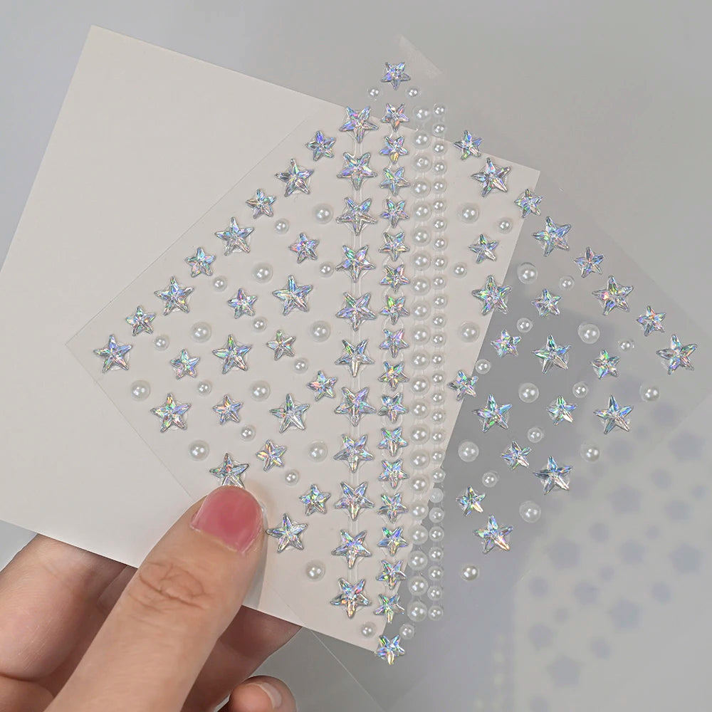 1Pc 5D Face Diamond Water Drops Rhinestone Gem Sticker Crystal Tear Eyeshadow Sticker Nail Body Makeup Stars Sticker DIY Decor