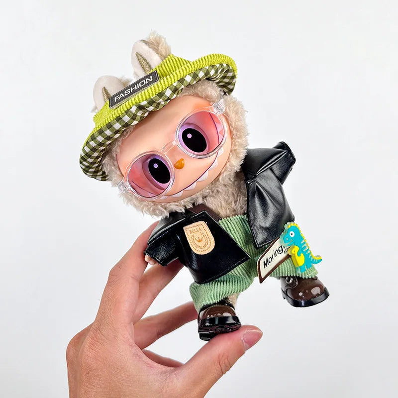 The First Second and Third Generation Labubu Baby Clothes 17Cm Labubu Plush Toy Pendant Clothes Replace Cute Fashionable Suit