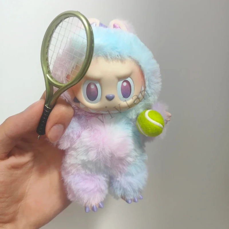 For 3.0 Labubu Dollhouse Simulation Mini Tennis Dress-Up for Ropa Labubu Doll Outfit Accessories