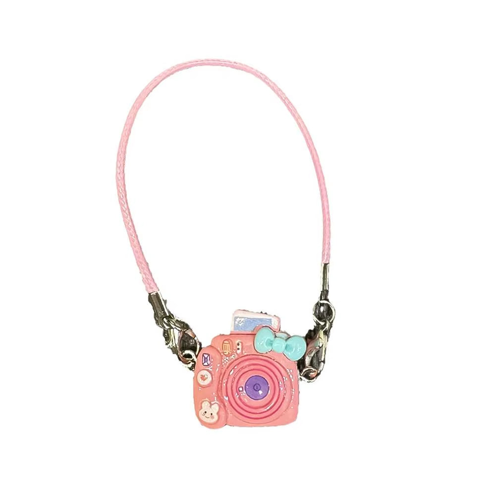 Mini DIY Camera Dress up Plush Toy for 17Cm Labubu Doll Accessories Dollhouse Hanging Neck Accessories Dollhouse Pendant