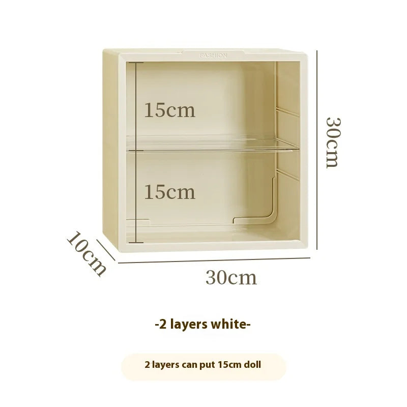 Labubu Accessories Storage Cabinet Display Rack Wall Mounted Display Box Transparent Acrylic Dustproof Figurine Cabinet