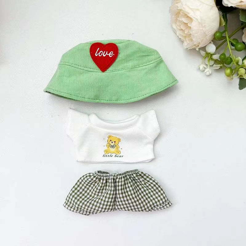 For 17Cm Labubu Out Fit Clothes Time to Chill Doll Clothes for Labubu II Doll Cute Clothes