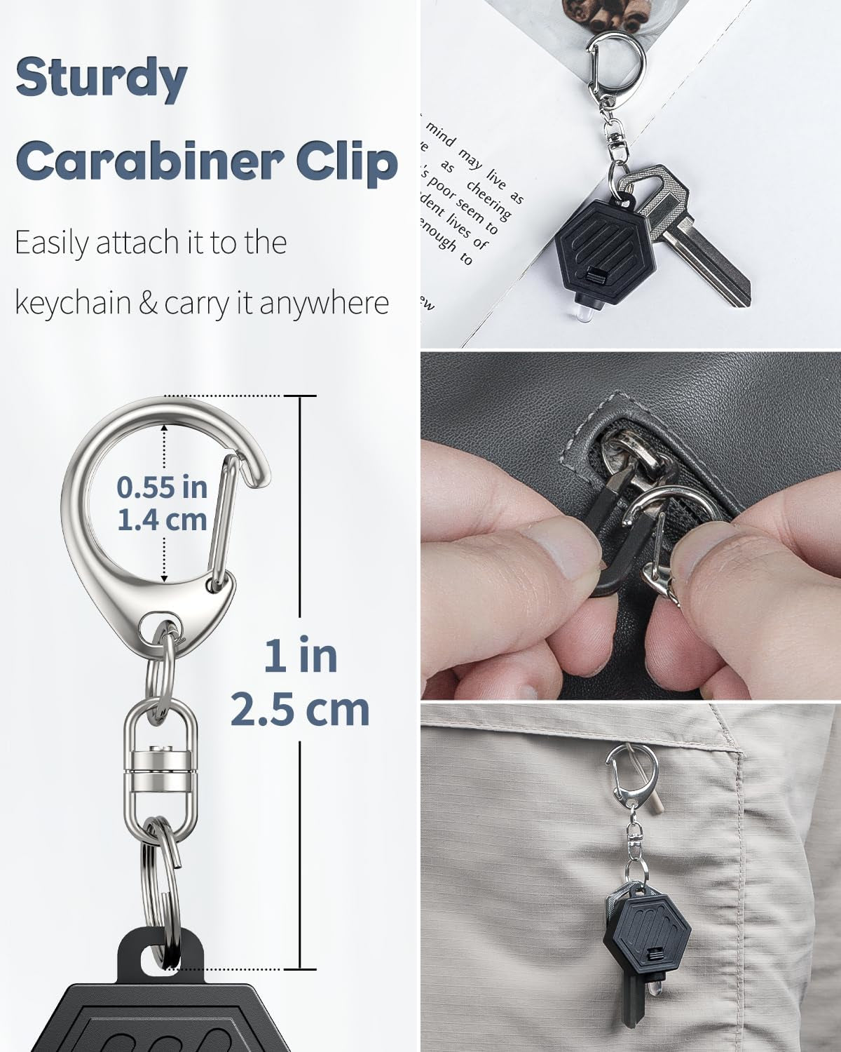 5 Pack LED Keychain Flashlight Mini LED Keychain Light 12 Lumen Portable Ultra Bright Battery Powered Key Ring Torch for Outdoor Camping Party Hiking and Emergency Lighting