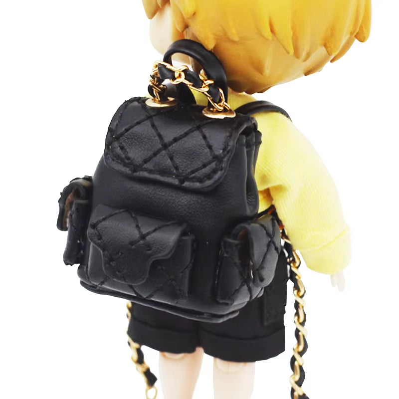 OB11 Bag (4*2.3Cm) ,For Labubu Macaron Upsetduck Liila and 15-20Cm Cotton Doll and 1/8 BJD Doll Backpack 1/12 BJD
