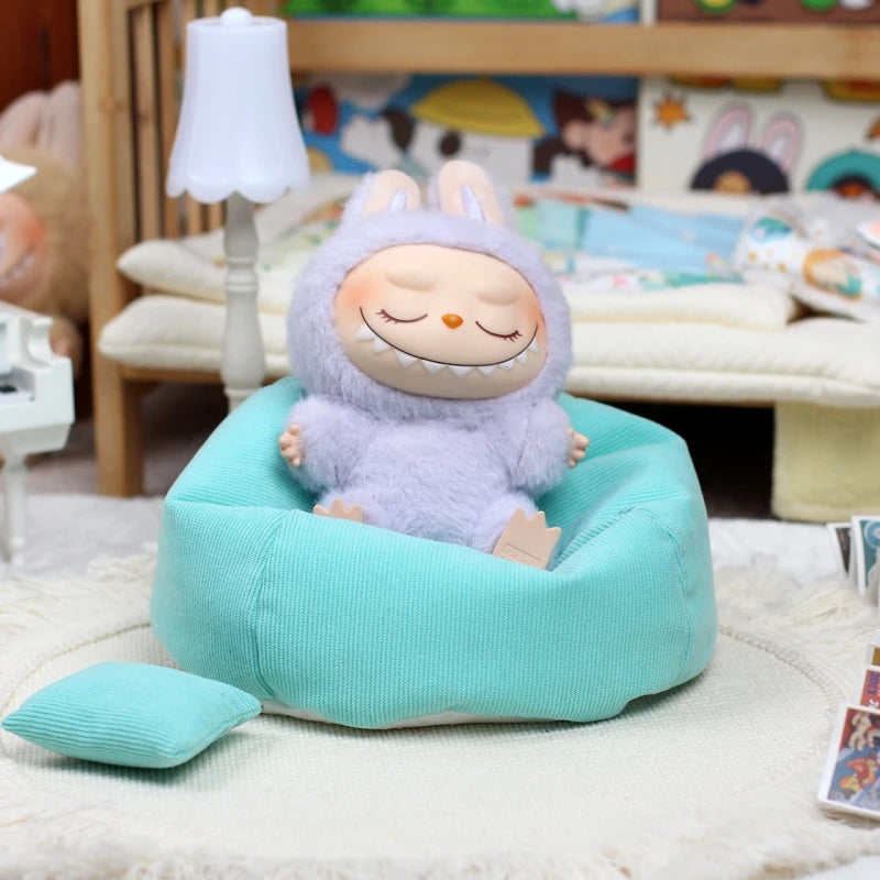 Labubu Doll Sofa for V1 V2 V3 Plush Doll Lazy Sofa DIY Clothing Accessories Soft Sofa Bed Children'S Toys Birthday Gift