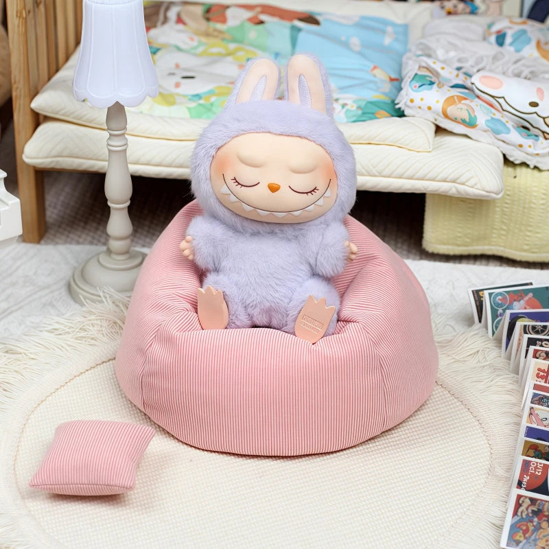 Labubu Doll Sofa for V1 V2 V3 Plush Doll Lazy Sofa DIY Clothing Accessories Soft Sofa Bed Children'S Toys Birthday Gift