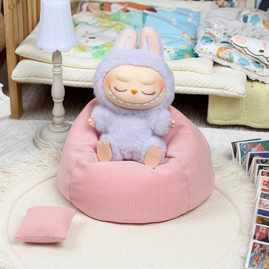Labubu Doll Sofa for V1 V2 V3 Plush Doll Lazy Sofa DIY Clothing Accessories Soft Sofa Bed Children'S Toys Birthday Gift