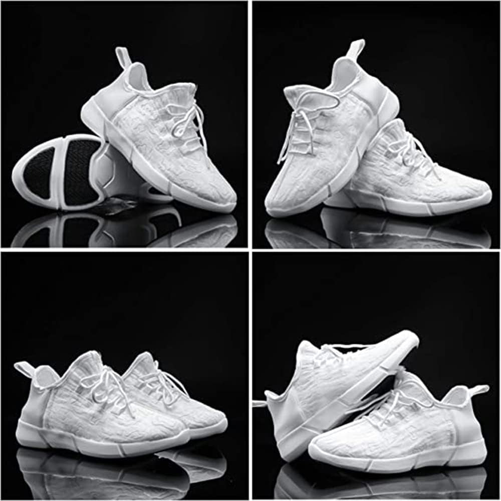 Light up Shoes,Fiber Optic LED Shoes for Women Men USB Charging Dancing LED Sneakers Flashing Shoes Glowing Luminous Trainers for Festivals,Christmas,Halloween and Parties White