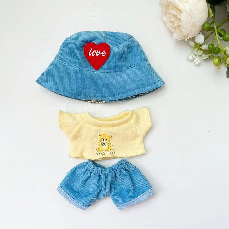 For 17Cm Labubu Out Fit Clothes Time to Chill Doll Clothes for Labubu II Doll Cute Clothes