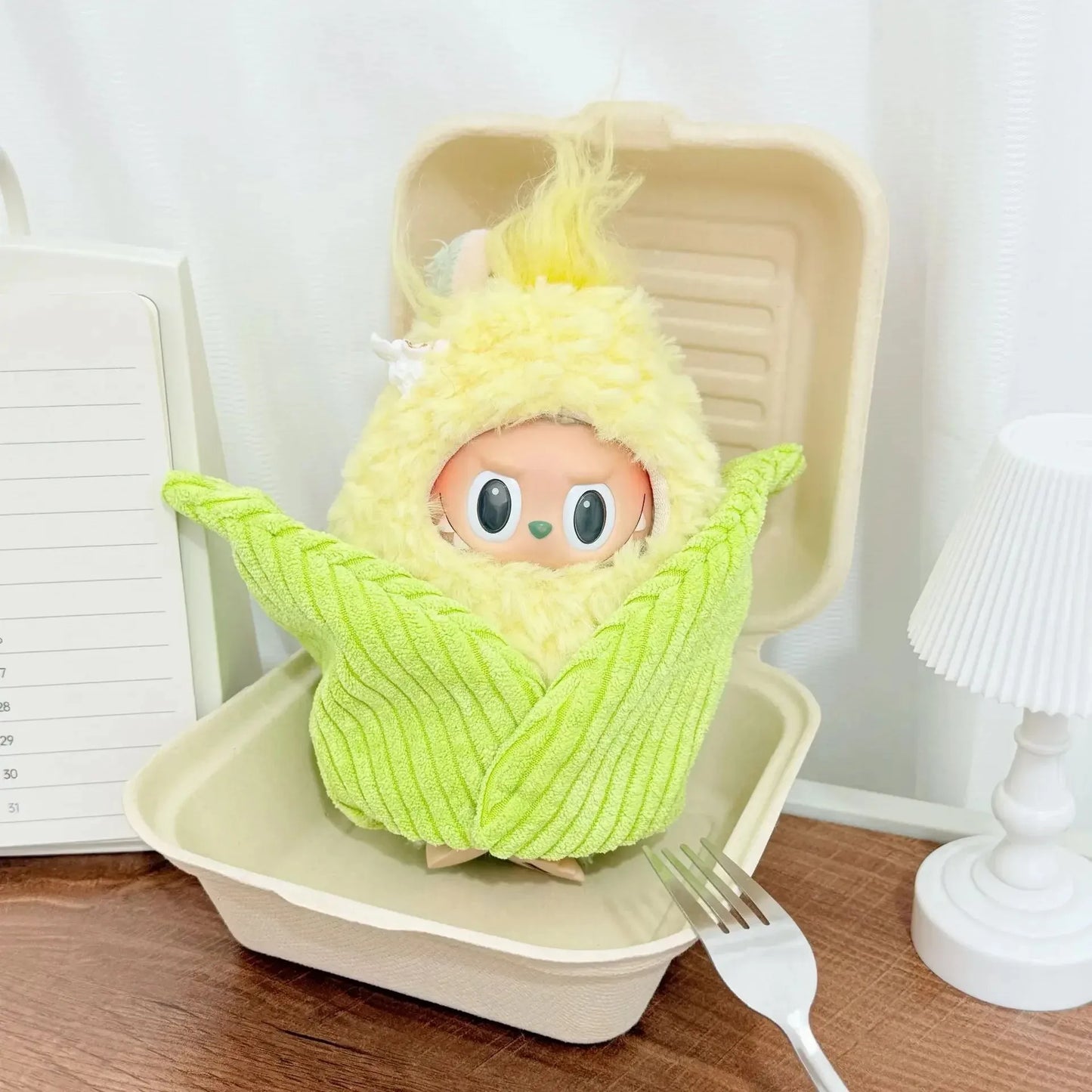 Cute Milk Doll Clothes for Labubu Handmade Clothing 17Cm Doll Accessories for Labubu V1 V3 Dress Up