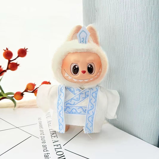 Clothes for Labubu 17Cm II Idol Dolls Sitting Party the Monster Outfit Accessories Clothing DIY Gift Nezha Qiankun Circle
