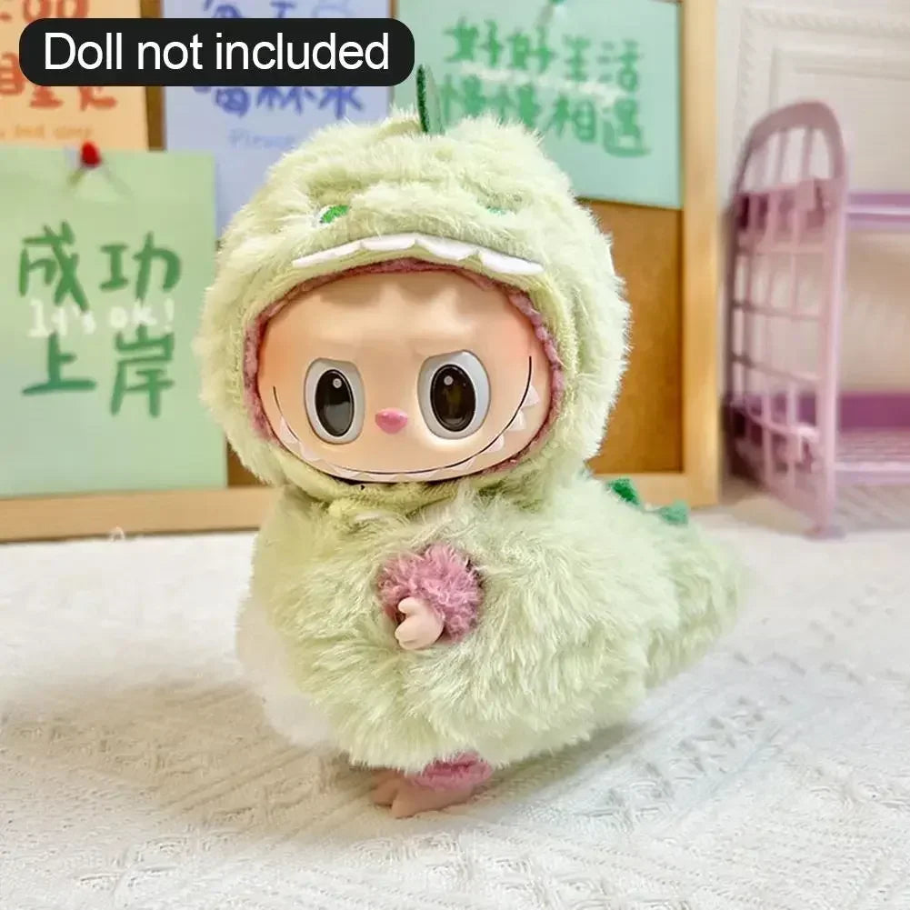 Cute Milk Doll Clothes for Labubu Handmade Clothing 17Cm Doll Accessories for Labubu V1 V3 Dress Up