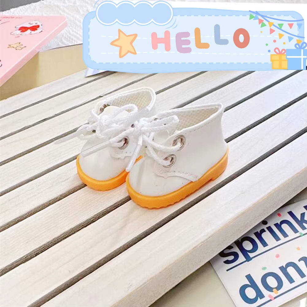 For Labubu Doll’s Shoes 4X1.8Cm Multiple Styles DIY for Labubu Doll Leather Cloth Shoes Replacement Dolls Accessories