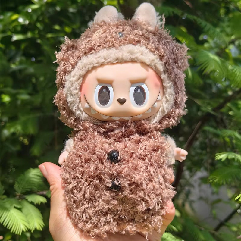 Adorable 17Cm Mini Plush Doll Outfit - Kpop Exo Labubu Bear Jumpsuit Accessories for Kids DIY Gift
