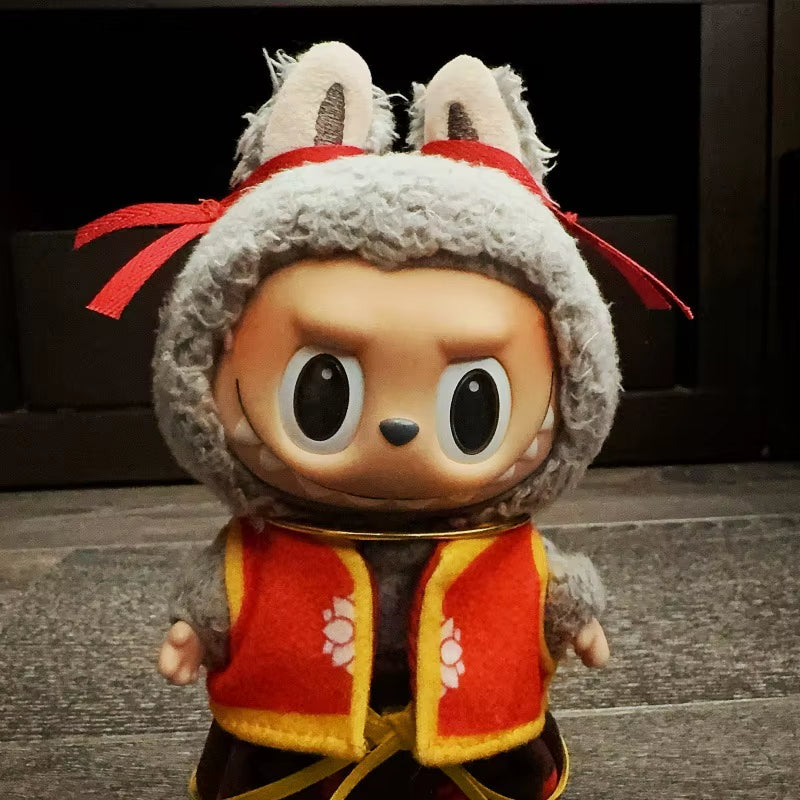 Clothes for Labubu 17Cm II Idol Dolls Sitting Party the Monster Outfit Accessories Clothing DIY Gift Nezha Qiankun Circle