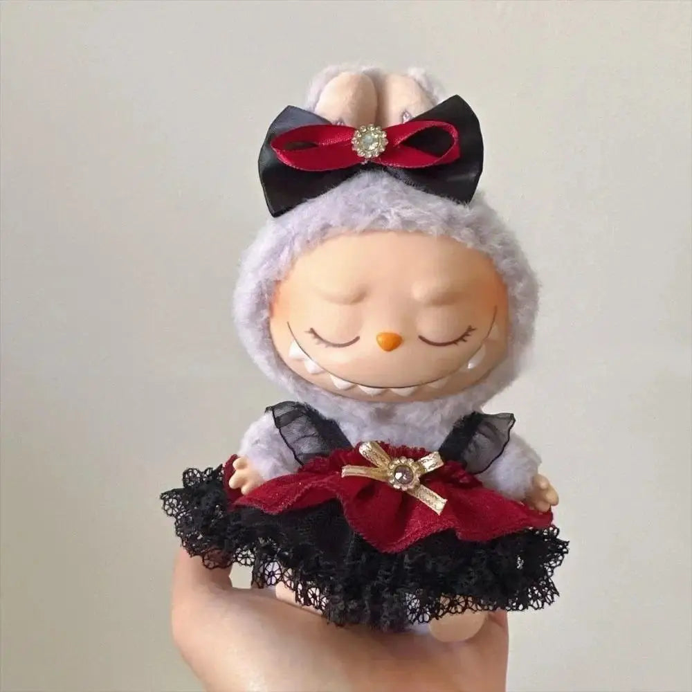 Devil Angel Suspender Gauze Skirt for 3.0 Labubu V1 V2 V3 Outfit for Ropa Labubu Doll Accessories