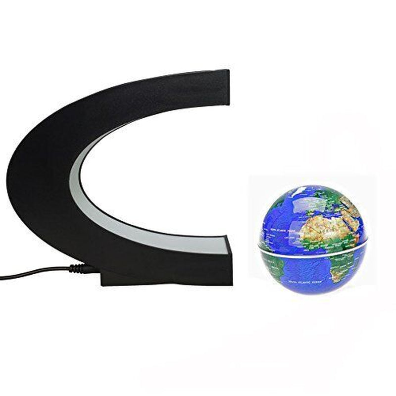 Estefanlo Floating Globe with LED Lights C Shape Magnetic Assorted Colors