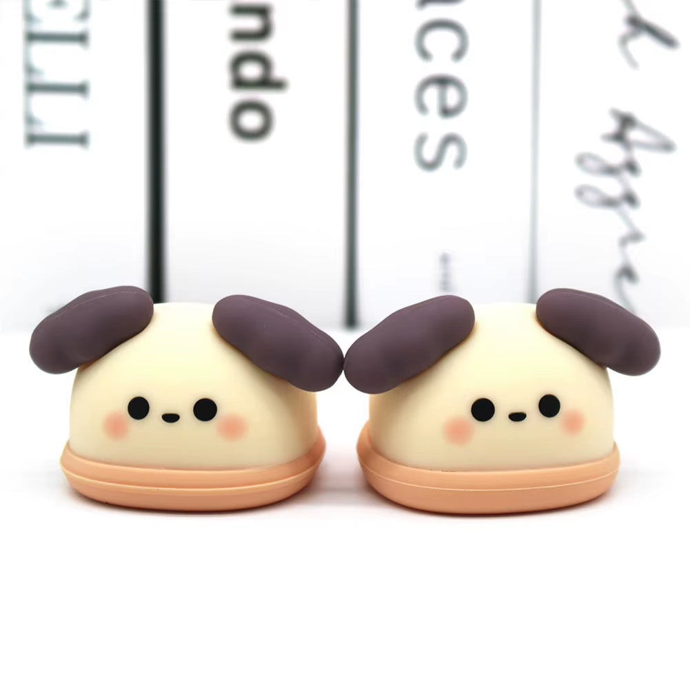 Adorable 17Cm Mini Labubu Macaron Vinyl Doll Slippers - Shark & Lion Dance Style Accessories