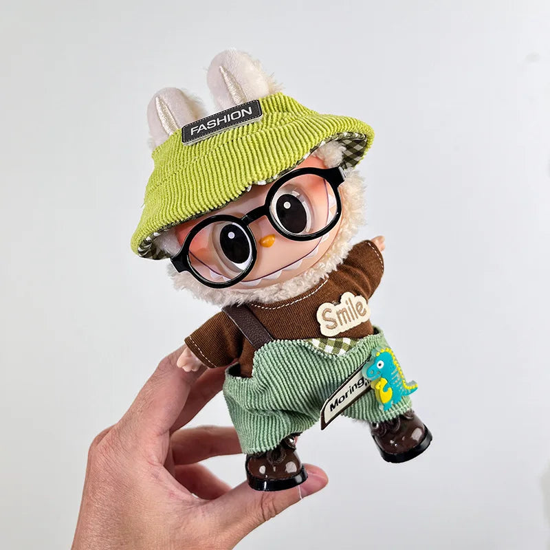 The First Second and Third Generation Labubu Baby Clothes 17Cm Labubu Plush Toy Pendant Clothes Replace Cute Fashionable Suit