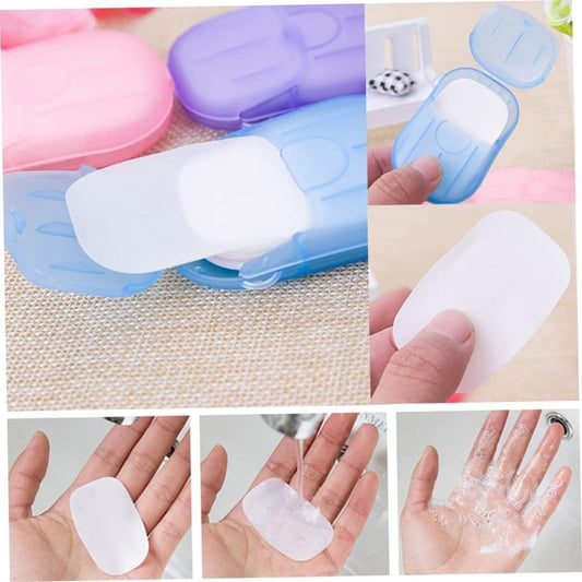 5 Boxes 500 Sheets Colorful Disposable Soap Paper Hand Cleaner Fragrance Mini Color Soap Paper for School Indoor, Outdoor, Travel, Camping Hiking，Paper Soap，Travel Soap,Foot Hand Care