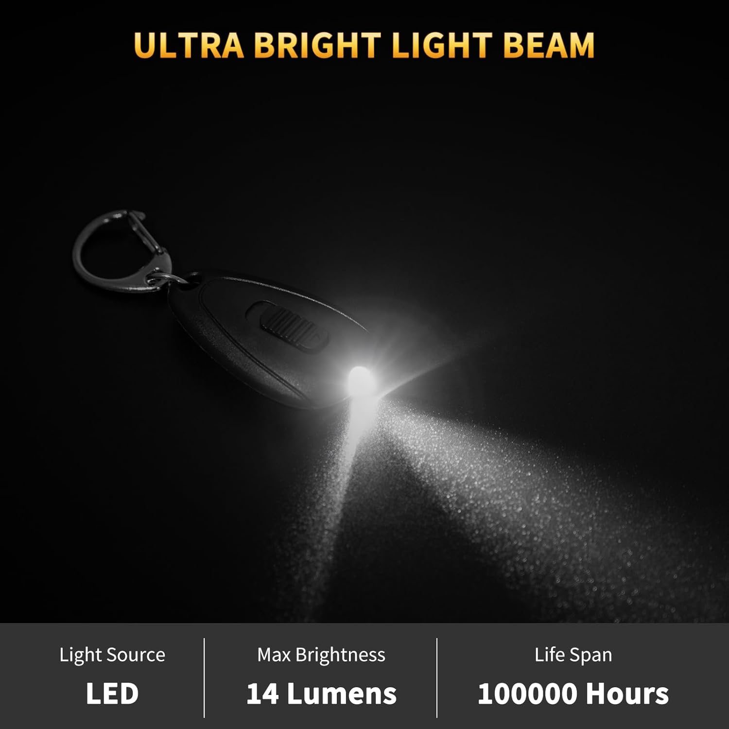 Keychain Flashlight, Portable Mini Keychain Light Pack of 5, 14 Lumens Bright LED Key Ring Light for Ourdoor Camping Emergency Hiking