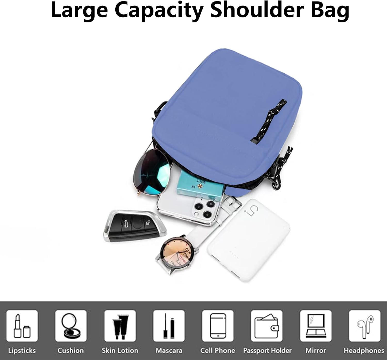 Small Crossbody Bags for Women, Mini Sling Purse for Men and Women, Casual Phone Chest Bag for Travelling Hiking