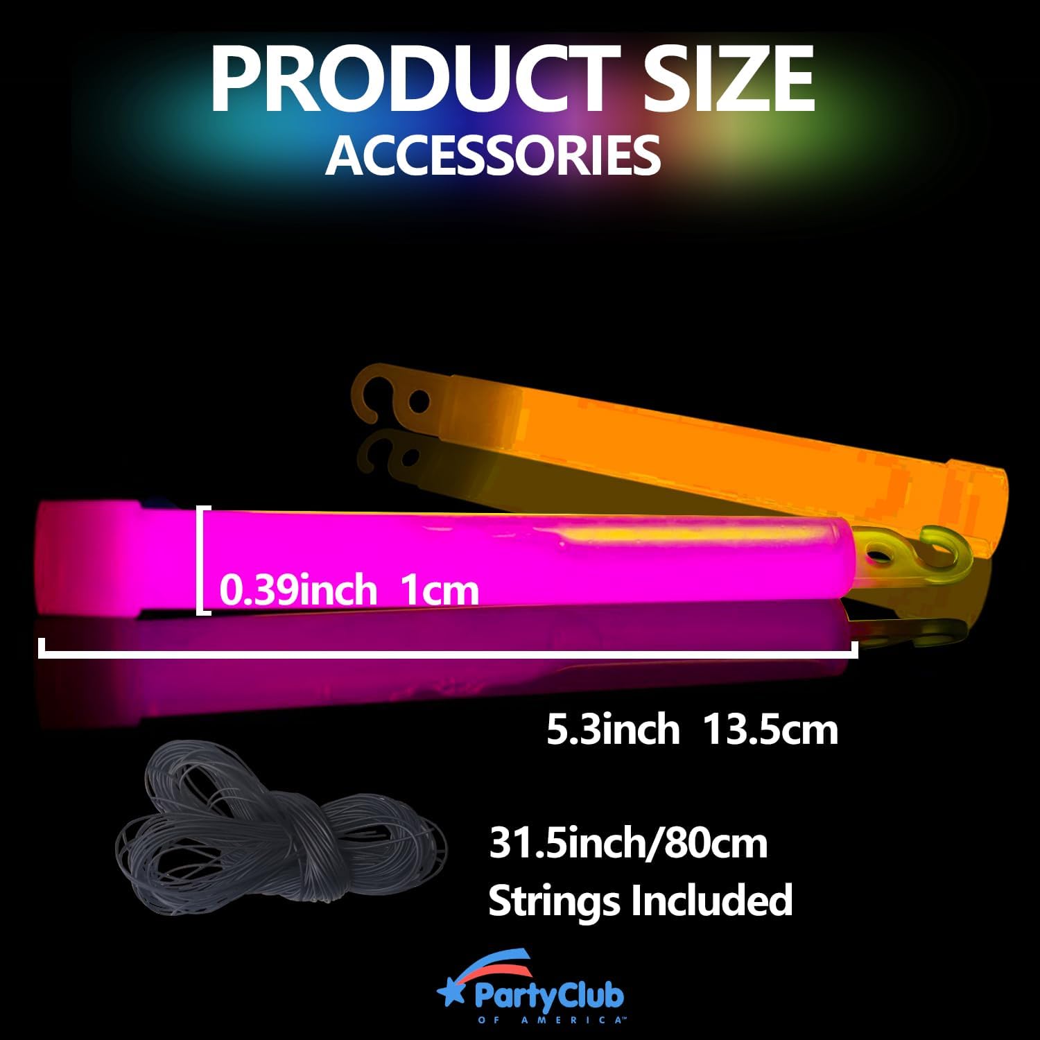 Premium Glow Fever Bulk Ultra Bright Multi Color Glow Sticks Emergency Light Sticks for Camping Accessories Parties Hurricane Supplies Earthquake Survival Kit and More