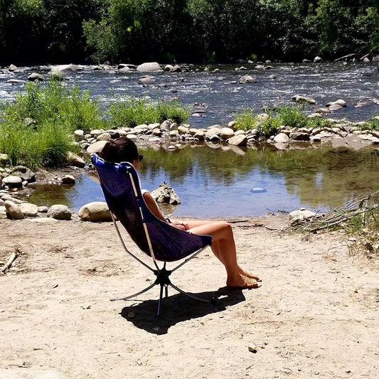 Outdoors Silent Swivel Lightweight Camping Chair | Foldable Compact 360 Degree Chair