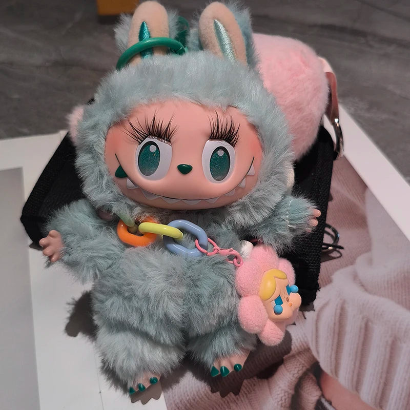 17Cm Labubu Fashion Handbag Color Chain Crossbody Bag Diamond Shining Gorgeous Bag Fashion Sunglasses