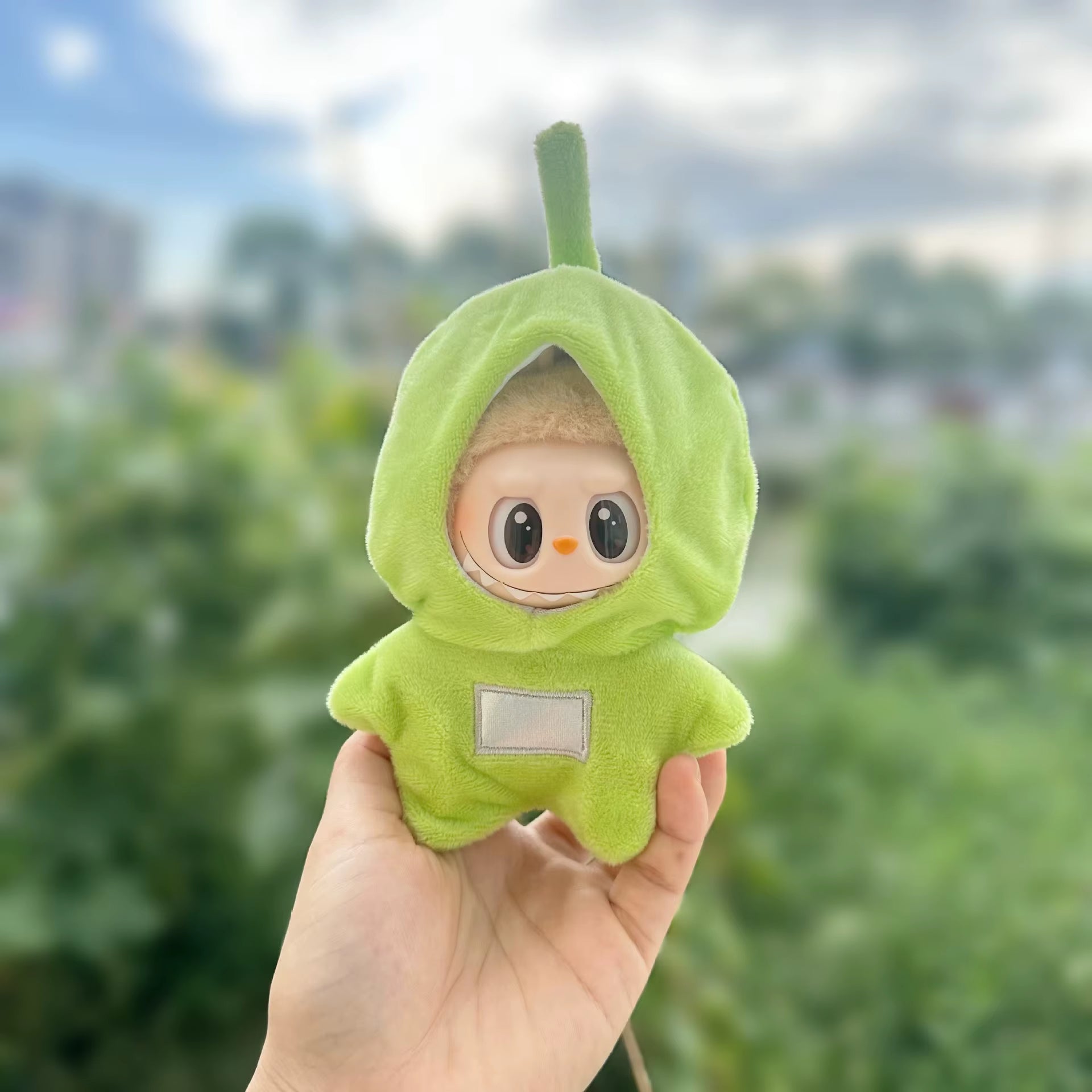 15Cm/17Cm Labubu I II Dolls Clothes Cute Eye Mask Pajamas Three Piece Set Accessories Clothing Plush Doll'S Clothes