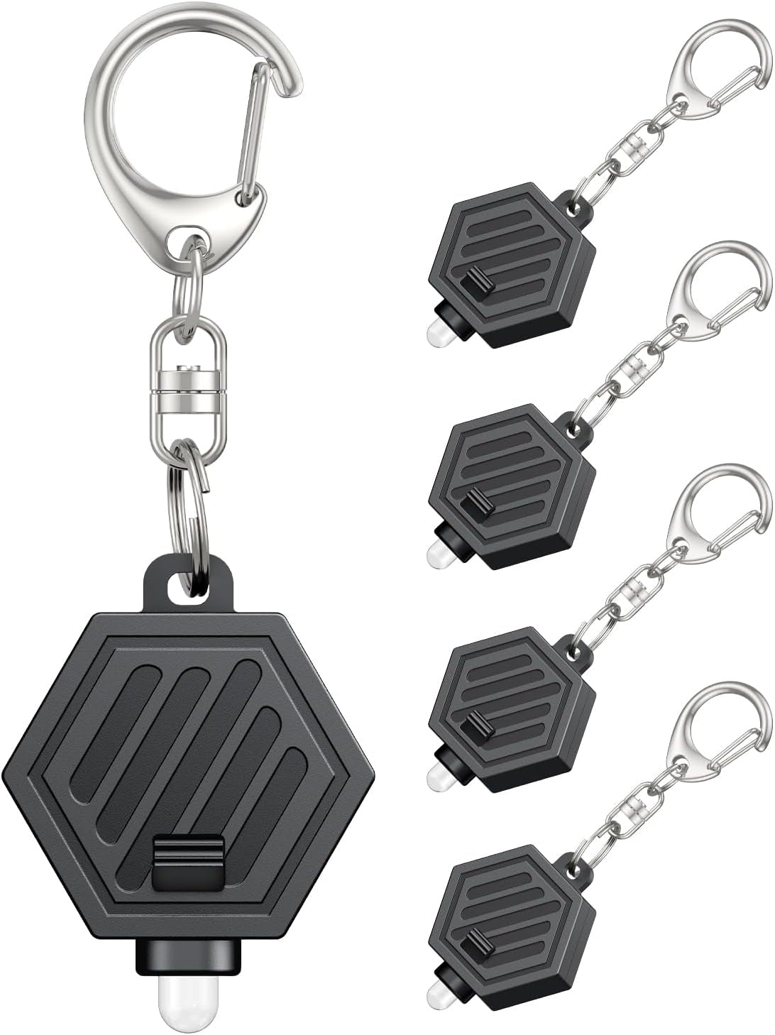 5 Pack LED Keychain Flashlight Mini LED Keychain Light 12 Lumen Portable Ultra Bright Battery Powered Key Ring Torch for Outdoor Camping Party Hiking and Emergency Lighting