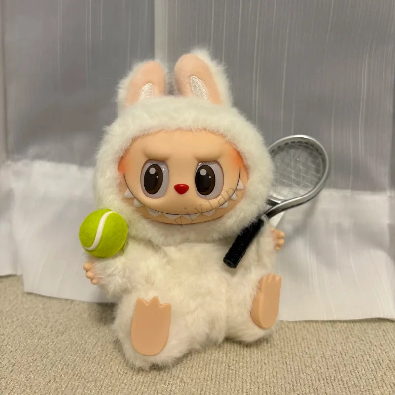 For 3.0 Labubu Dollhouse Simulation Mini Tennis Dress-Up for Ropa Labubu Doll Outfit Accessories